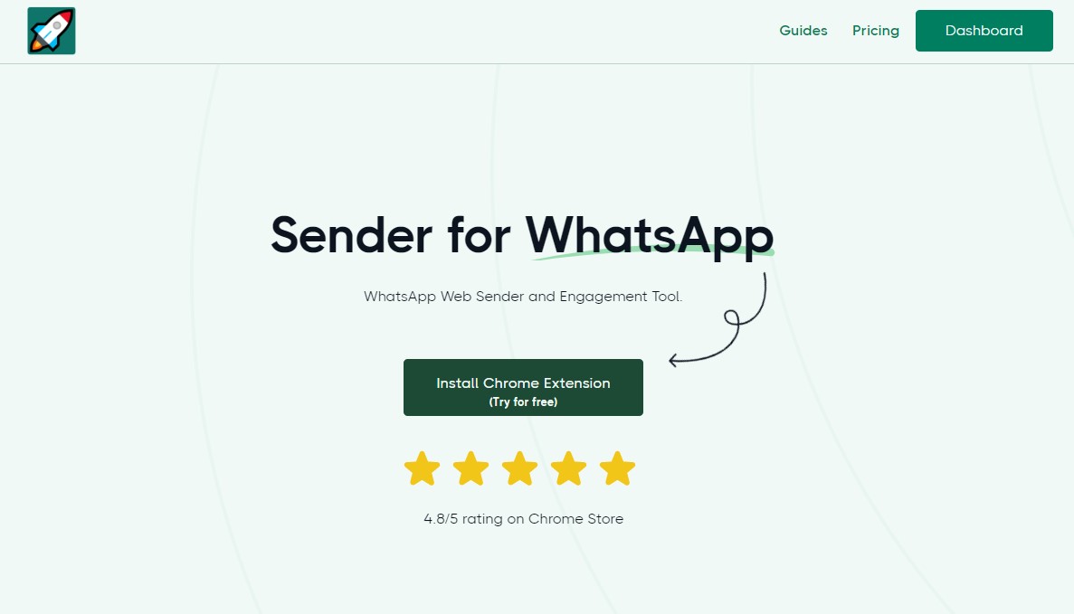 Screenshot ofWhatsApp SenderRocket looks like.