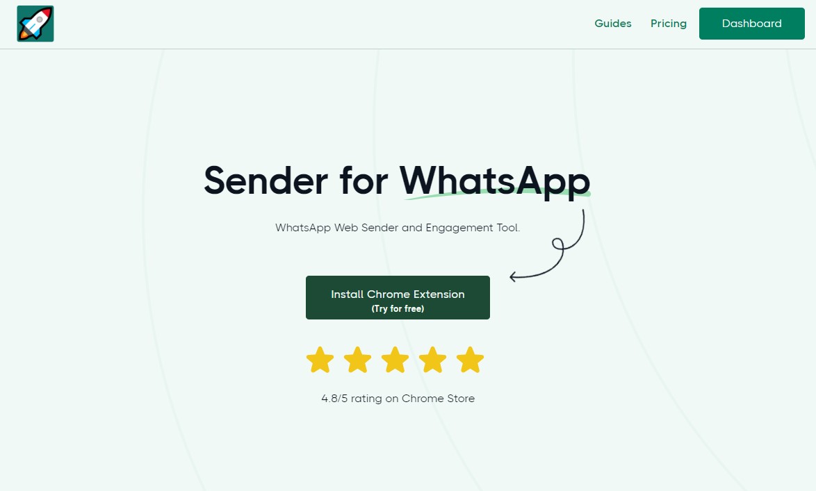 Screenshot of RocketSend.io