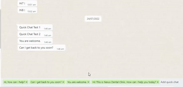 Image showing quick chat.