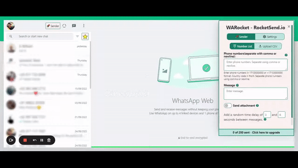 The image above shows the phone number being added.