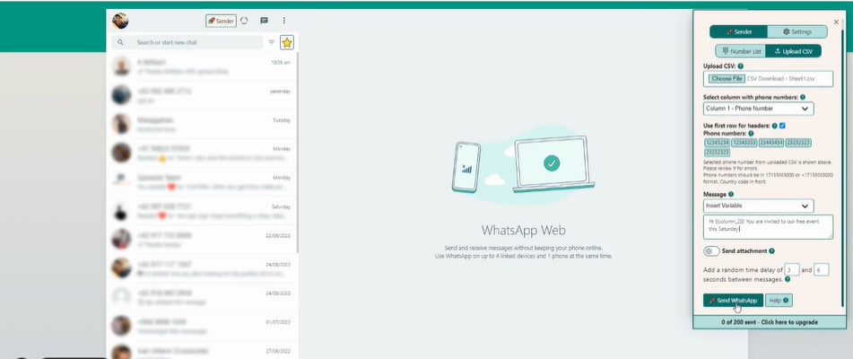 The screenshot above shows a pane that is ready for sending.