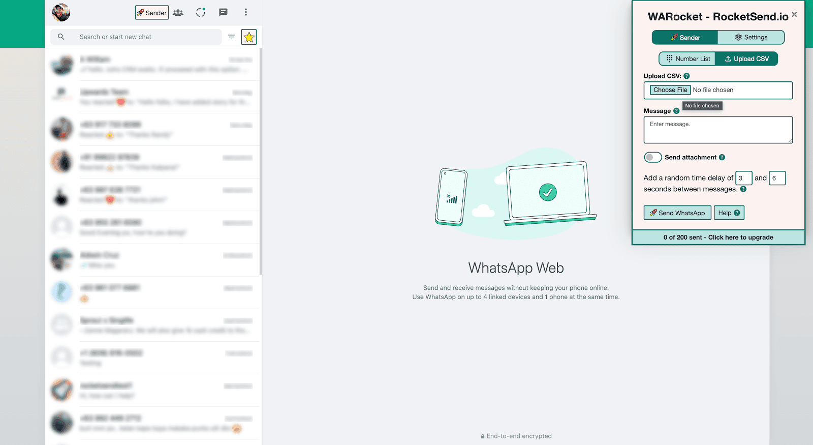 The screenshot shows how you can import it to WhatsApp.